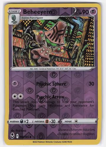 Beheeyem — Silver Tempest · #80 · Englisch, Vorderseite