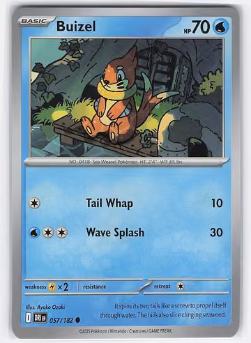 Buizel — Destined Rivals · #57 · Englisch, Vorderseite