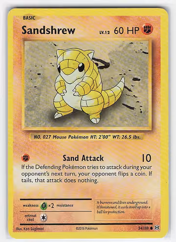 Sandshrew — Evolutions · #54 · Englisch, Vorderseite