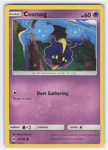 Cosmog — Sun & Moon · #64 · Englisch, Vorderseite
