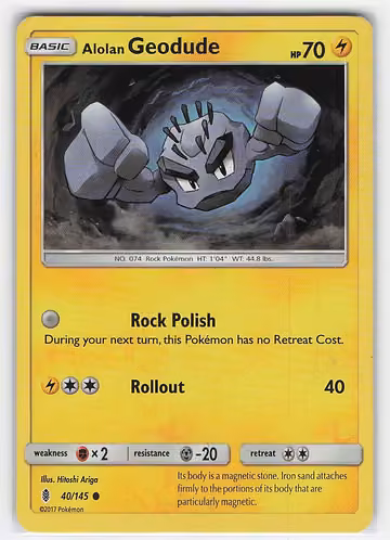 Alolan Geodude — Guardians Rising · #40 · Englisch, Vorderseite