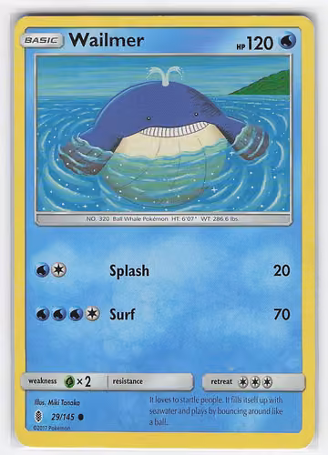 Wailmer — Guardians Rising · #29 · Englisch, Vorderseite