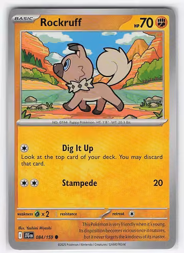 Rockruff — Journey Together · #84 · Englisch, Vorderseite