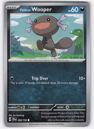 Paldean Wooper — Journey Together · #93 · Englisch, Vorderseite
