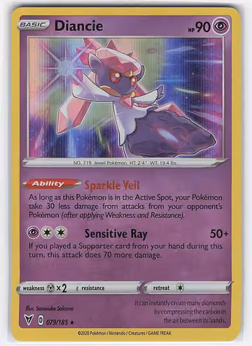 Diancie — Vivid Voltage · #79 · Englisch, Vorderseite