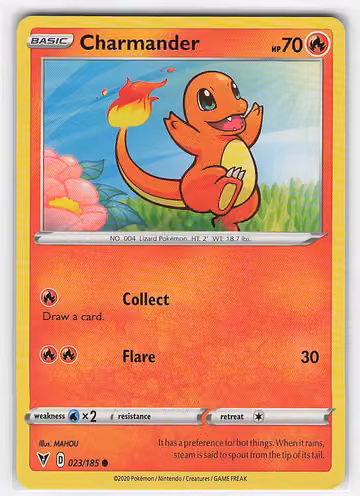 Charmander — Vivid Voltage · #23 · Englisch, Vorderseite