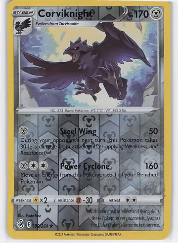 Corviknight — Fusion Strike · #190 · Englisch, Vorderseite