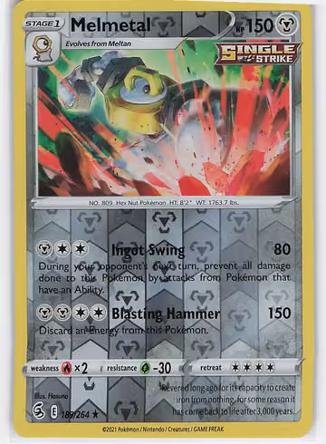Melmetal — Fusion Strike · #189 · Englisch, Vorderseite