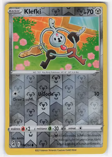 Klefki — Fusion Strike · #186 · Englisch, Vorderseite