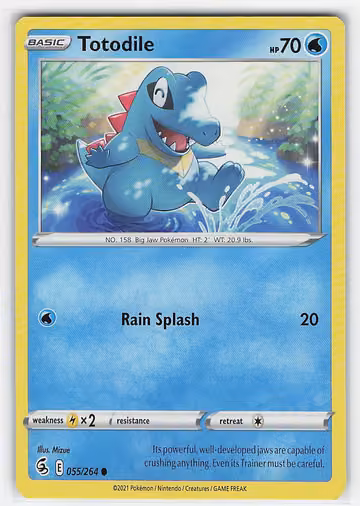 Totodile — Fusion Strike · #55 · Englisch, Vorderseite
