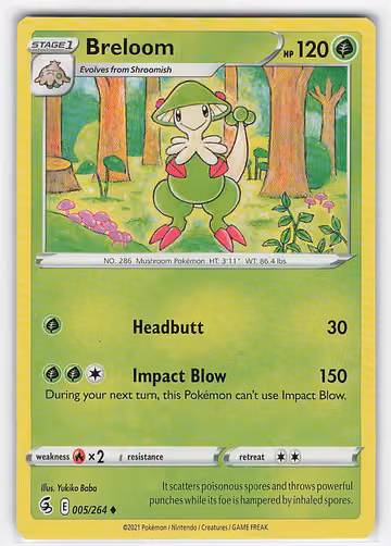 Breloom — Fusion Strike · #5 · Englisch, Vorderseite