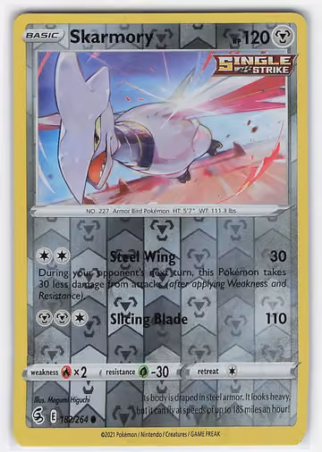 Skarmory — Fusion Strike · #182 · Englisch, Vorderseite
