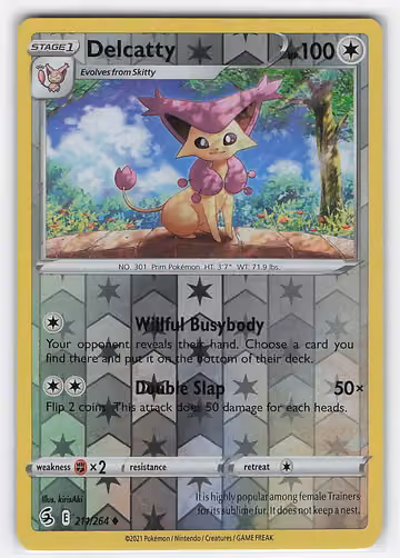 Delcatty — Fusion Strike · #211 · Englisch, Vorderseite