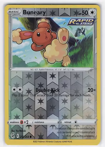 Buneary — Fusion Strike · #212 · Englisch, Vorderseite