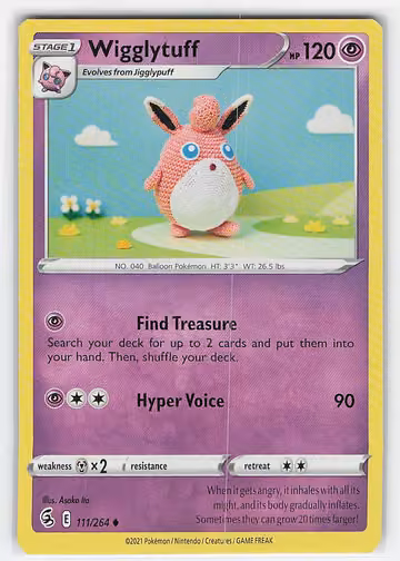 Wigglytuff — Fusion Strike · #111 · Englisch, Vorderseite
