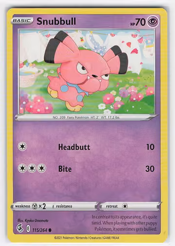 Snubbull — Fusion Strike · #115 · Englisch, Vorderseite