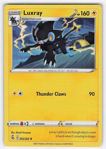 Luxray — Fusion Strike · #93 · Englisch, Vorderseite
