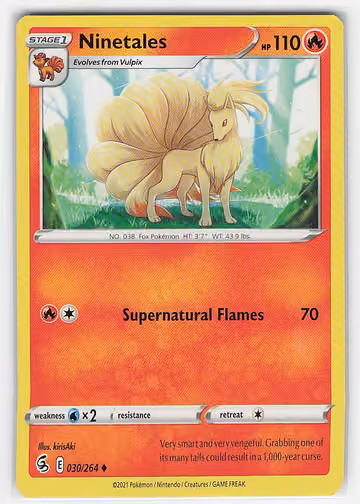 Ninetales — Fusion Strike · #30 · Englisch, Vorderseite