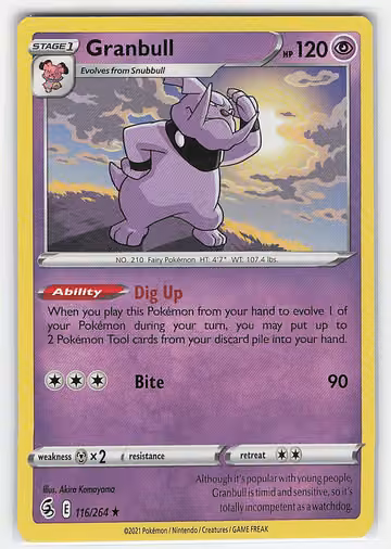 Granbull — Fusion Strike · #116 · Englisch, Vorderseite