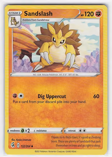 Sandslash — Fusion Strike · #132 · Englisch, Vorderseite
