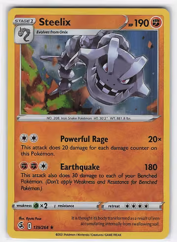 Steelix — Fusion Strike · #139 · Englisch, Vorderseite