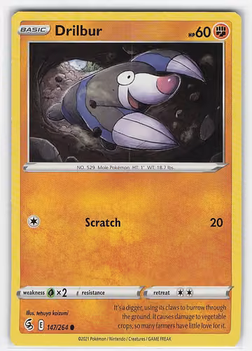 Drilbur — Fusion Strike · #147 · Englisch, Vorderseite