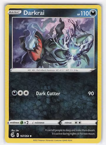 Darkrai — Fusion Strike · #167 · Englisch, Vorderseite