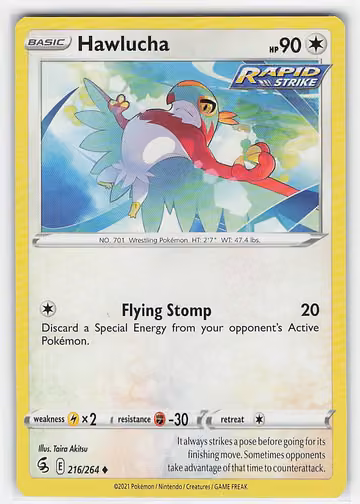 Hawlucha — Fusion Strike · #216 · Englisch, Vorderseite