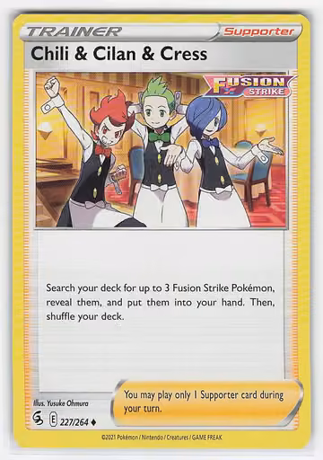 Chili & Cilan & Cress — Fusion Strike · #227 · Englisch, Vorderseite