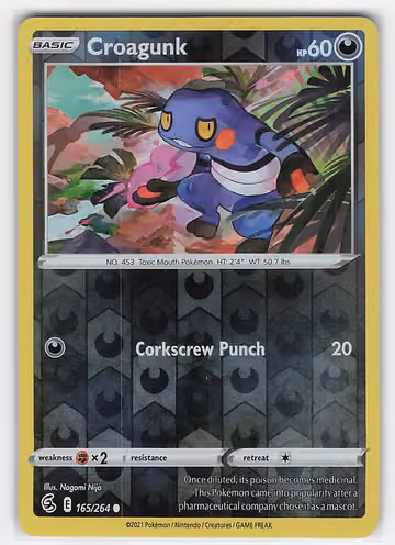 Croagunk — Fusion Strike · #165 · Englisch, Vorderseite