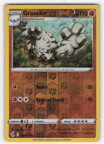 Graveler — Fusion Strike · #136 · Englisch, Vorderseite
