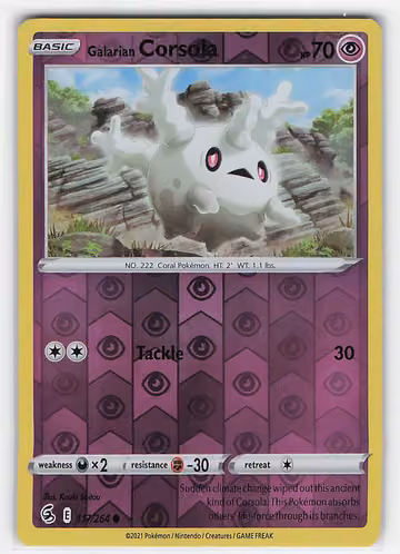 Galarian Corsola — Fusion Strike · #117 · Englisch, Vorderseite