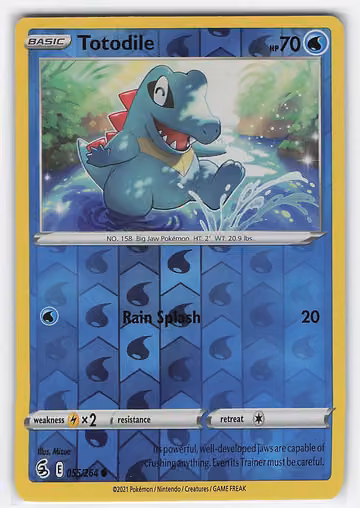 Totodile — Fusion Strike · #55 · Englisch, Vorderseite