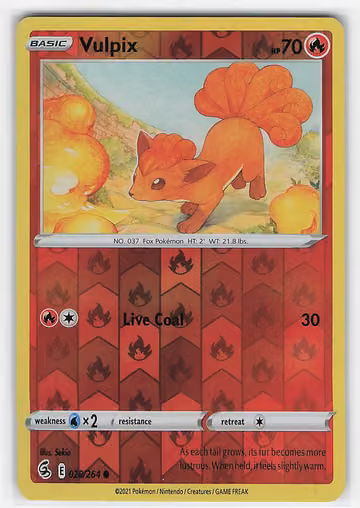 Vulpix — Fusion Strike · #28 · Englisch, Vorderseite