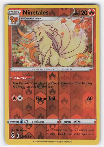 Ninetales — Fusion Strike · #31 · Englisch, Vorderseite