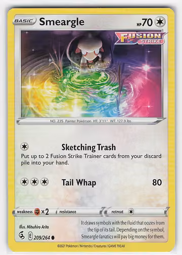 Smeargle — Fusion Strike · #209 · Englisch, Vorderseite