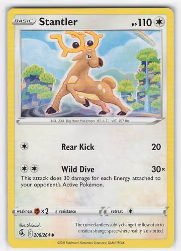 Stantler — Fusion Strike · #208 · Englisch, Vorderseite