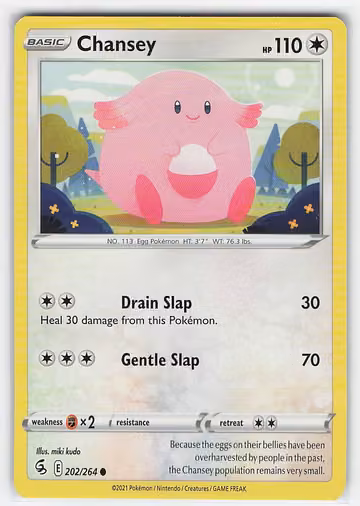 Chansey — Fusion Strike · #202 · Englisch, Vorderseite