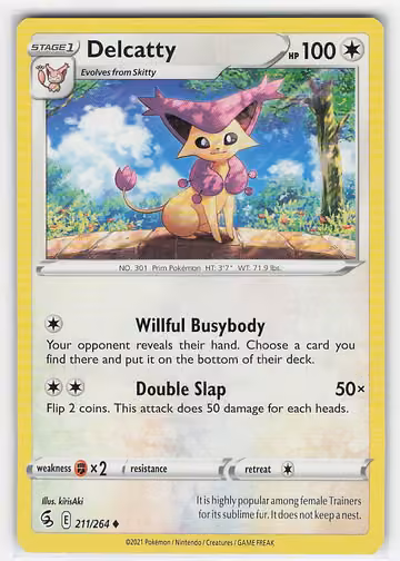 Delcatty — Fusion Strike · #211 · Englisch, Vorderseite