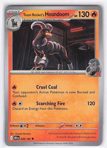 Team Rocket's Houndoom — Destined Rivals · #38 · Englisch, Vorderseite