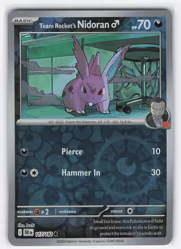 Team Rocket's Nidoran — Destined Rivals · #117 · Englisch, Vorderseite