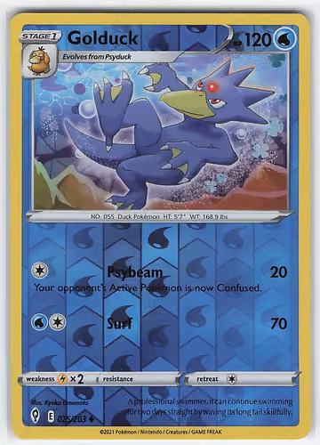 Golduck — Evolving Skies · #25 · Englisch, Vorderseite