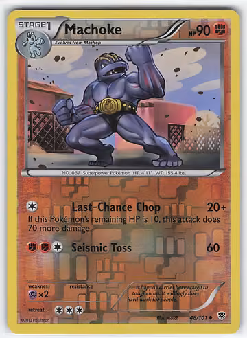 Machoke — Plasma Blast · #48 · Englisch, Vorderseite
