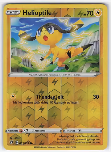 Helioptile — Rebel Clash · #63 · Englisch, Vorderseite