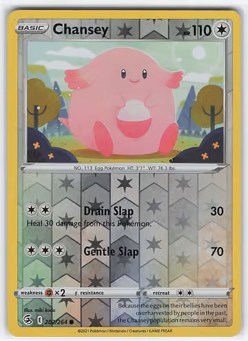 Chansey — Fusion Strike · #202 · Englisch, Vorderseite