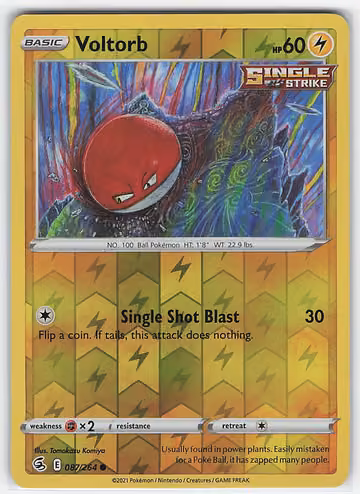 Voltorb — Fusion Strike · #87 · Englisch, Vorderseite