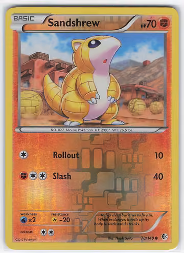Sandshrew — Boundaries Crossed · #78 · Englisch, Vorderseite