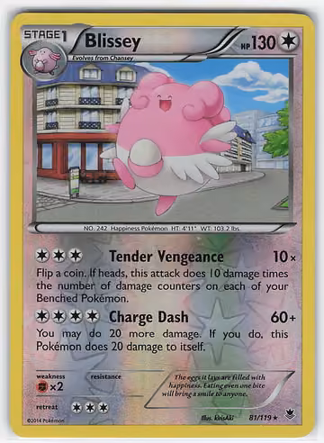 Blissey — Phantom Forces · #81 · Englisch, Vorderseite