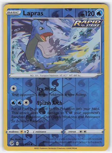 Lapras — Fusion Strike · #54 · Englisch, Vorderseite
