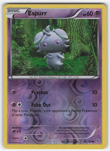 Espurr — Flashfire · #42 · Englisch, Vorderseite